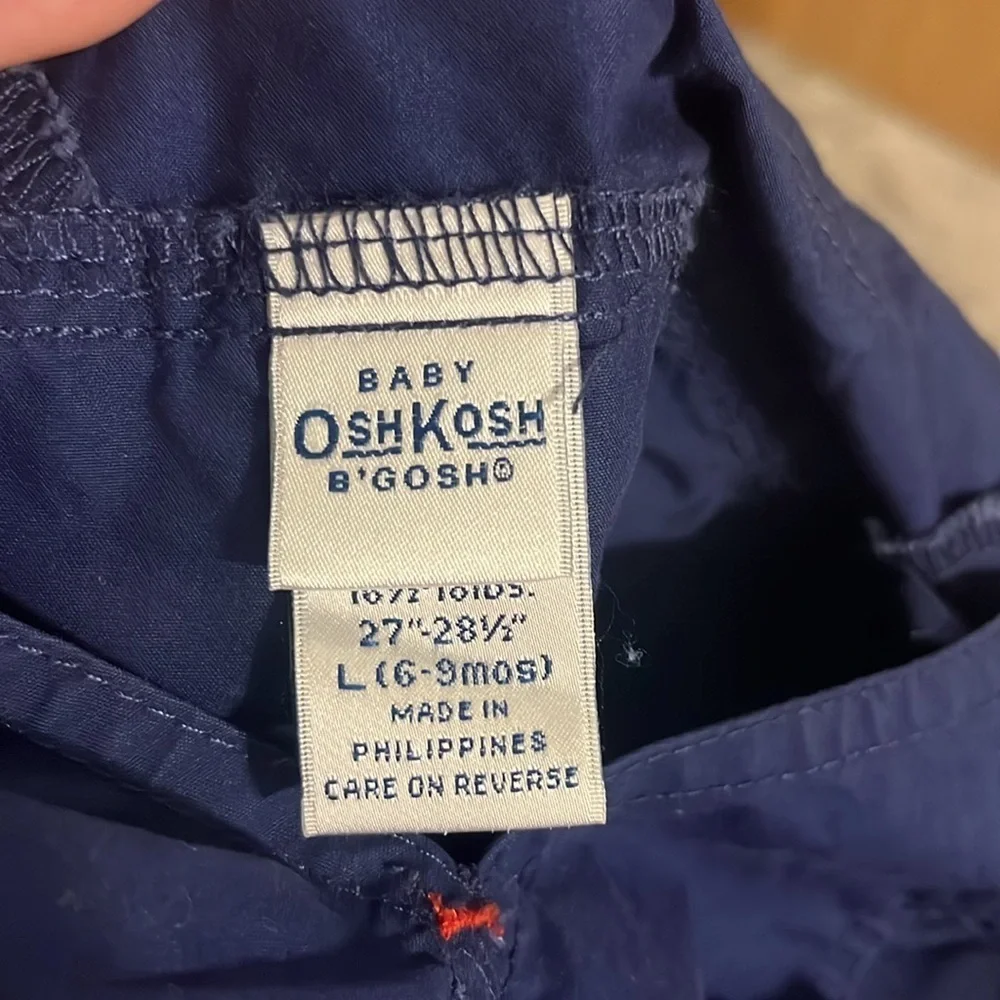 OshKosh B'Gosh‎ Infant Vintage Blue Shorts Overalls 6-9M